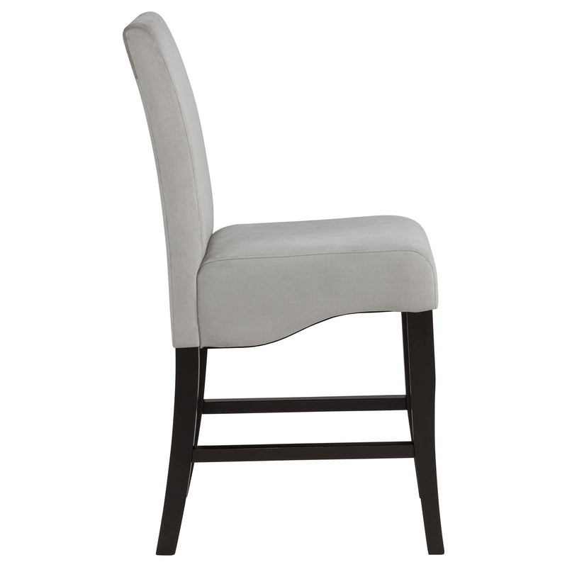 Stanton Velvet Upholstered Counter Chair Grey (Set of 2) - 102069GRY