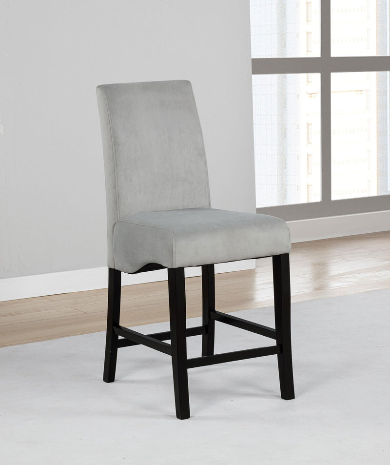 Stanton Velvet Upholstered Counter Chair Grey (Set of 2) - 102069GRY