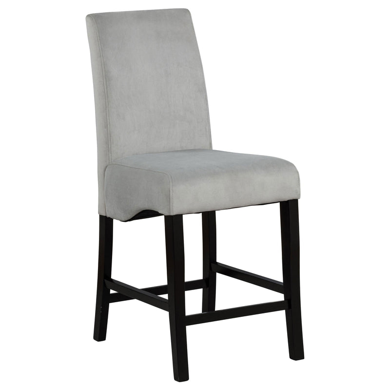 Stanton Velvet Upholstered Counter Chair Grey (Set of 2) - 102069GRY