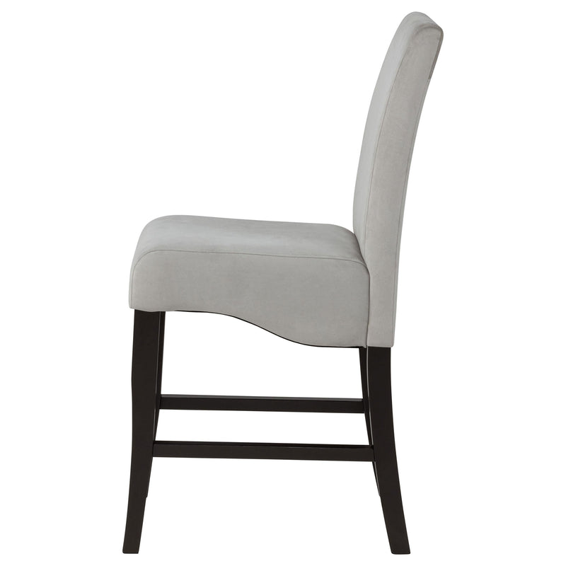 Stanton Velvet Upholstered Counter Chair Grey (Set of 2) - 102069GRY