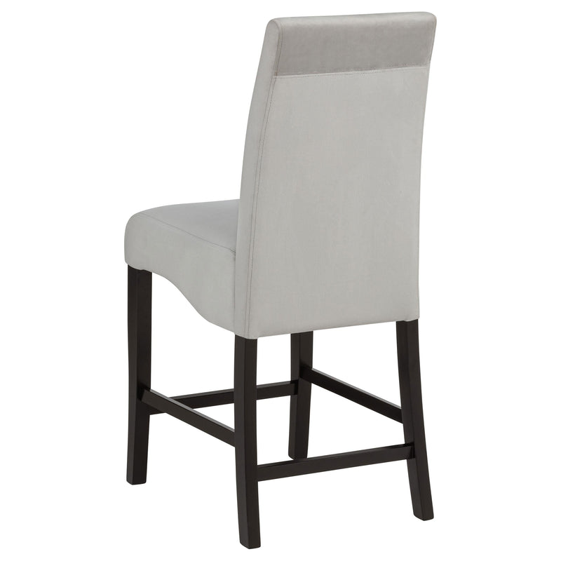 Stanton Velvet Upholstered Counter Chair Grey (Set of 2) - 102069GRY