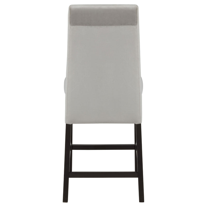 Stanton Velvet Upholstered Counter Chair Grey (Set of 2) - 102069GRY