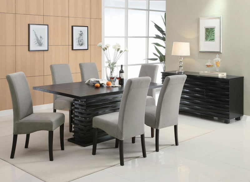 Stanton Velvet Upholstered Dining Side Chair Grey (Set of 2) - 102062