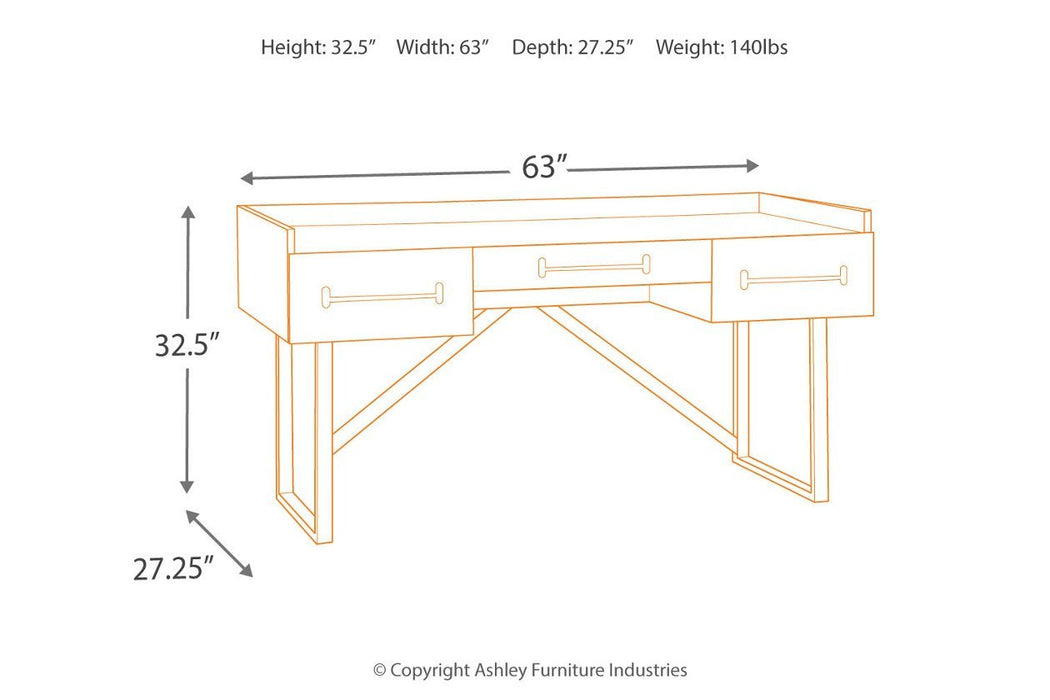 Starmore Brown 63" Home Office Desk - Gate FurnitureOffice Desks