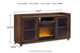 Starmore Brown 70" TV Stand with Electric Fireplace - Gate FurnitureTV Stand