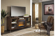 Starmore Brown 70" TV Stand with Electric Fireplace - Gate FurnitureTV Stand