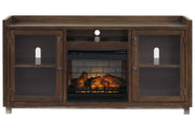 Starmore Brown 70" TV Stand with Electric Fireplace - Lara FurnitureTV Stand
