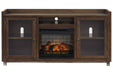 Starmore Brown 70" TV Stand with Electric Fireplace - Gate FurnitureTV Stand