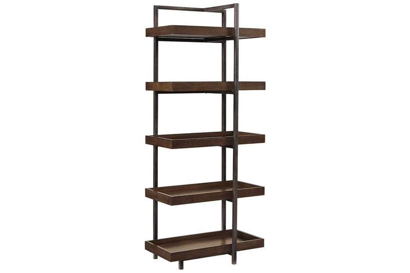 Starmore Brown/Gunmetal 3 - Piece Wall Unit with Electric Fireplace - Lara FurnitureEntertainment Center