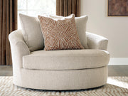 Steelwater Retreat Latte Oversized Swivel Accent Chair - 6670421