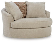 Steelwater Retreat Latte Oversized Swivel Accent Chair - 6670421