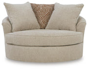 Steelwater Retreat Latte Oversized Swivel Accent Chair - 6670421