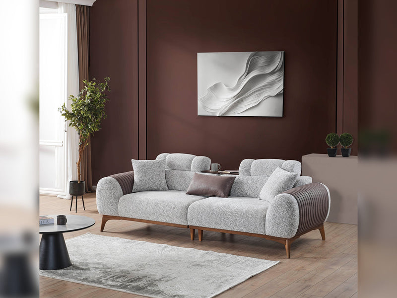 Stella 4-pieces (2 Sofa & 2 Chair) Livingroom in Grey - 200-ELIF-STE-A631-3311