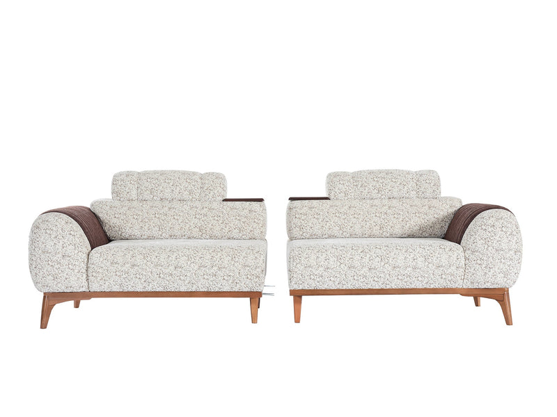 Stella 4-pieces (2 Sofa & 2 Chair) Livingroom in Grey - 200-ELIF-STE-A631-3311
