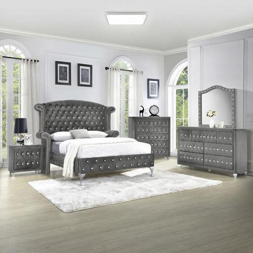 Stella - Gray Queen Bed, Dresser, Mirror - B209-QDM