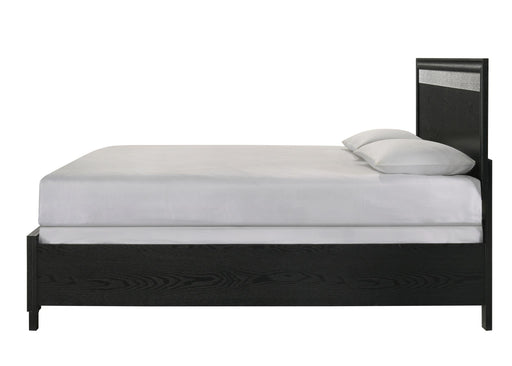 Stellan - Black Storage King Bed with Silver Accent - B367-K-Bed