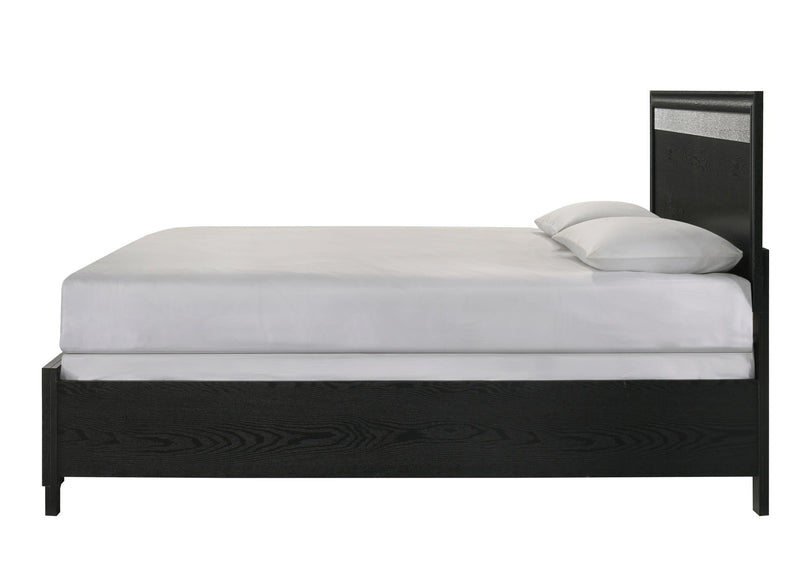 Stellan - Black Storage Queen Bed with Silver Accent - B367-Q-Bed
