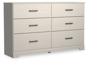 Stelsie Queen Panel Bed with Dresser and Nightstand in White from Ashley - Lara Furniture