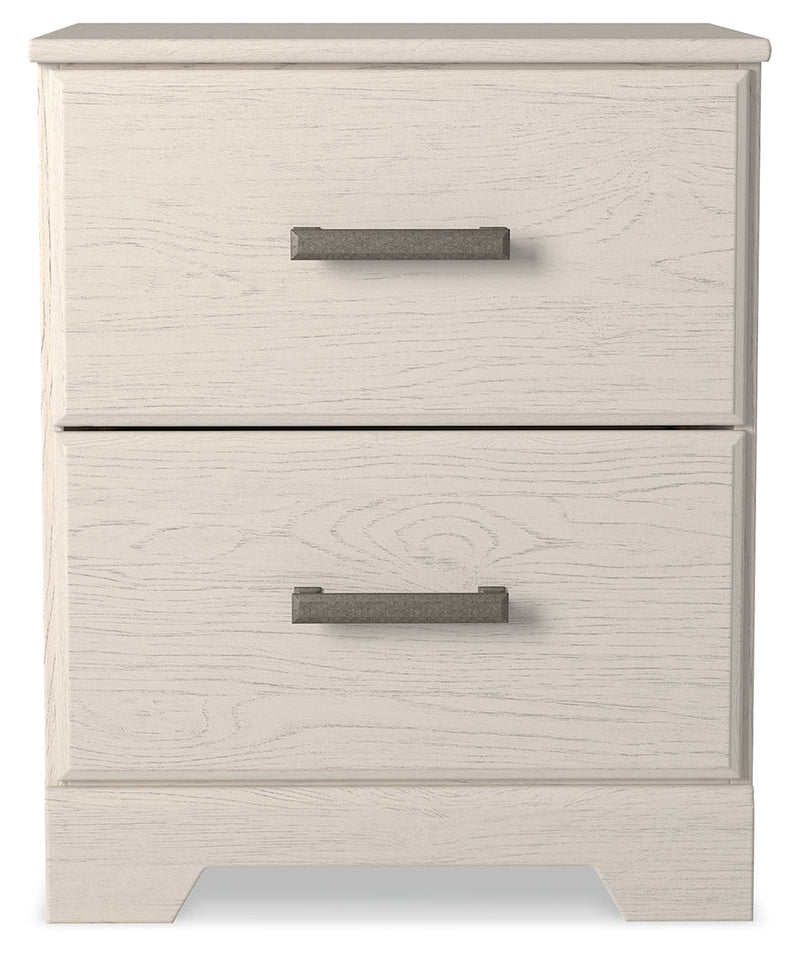 Stelsie Queen Panel Bed with Dresser and Nightstand in White from Ashley - Lara Furniture