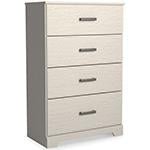 Stelsie White Chest of Drawers - Lara FurnitureChest