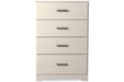 Stelsie White Chest of Drawers - Gate FurnitureChest