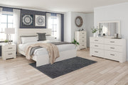 Stelsie White King Panel Bed - Lara FurnitureKing Bed