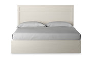 Stelsie White King Panel Bed - Lara FurnitureKing Bed