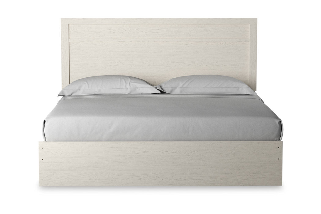 Stelsie White King Panel Bed - Gate FurnitureKing Bed
