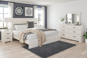 Stelsie White King Panel Bed - Lara FurnitureKing Bed