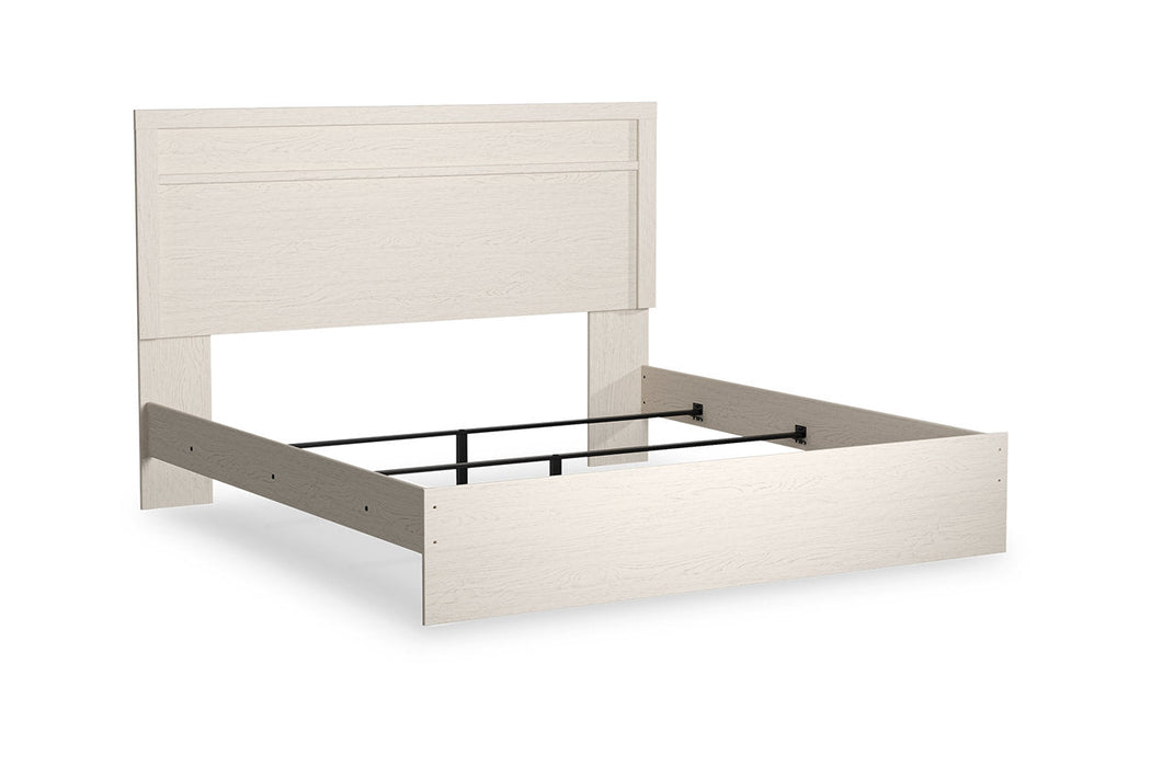 Stelsie White King Panel Bed - Gate FurnitureKing Bed