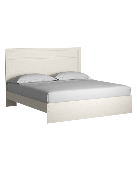 Stelsie White King Panel Bed - Gate FurnitureKing Bed