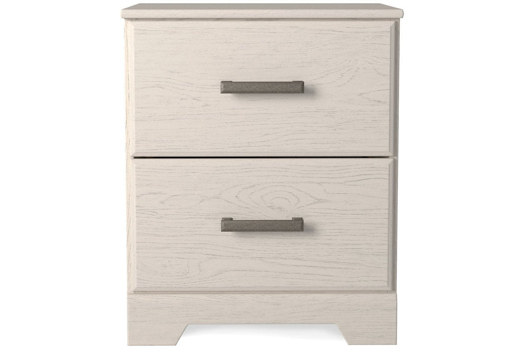Stelsie White Nightstand - Gate FurnitureNightstand