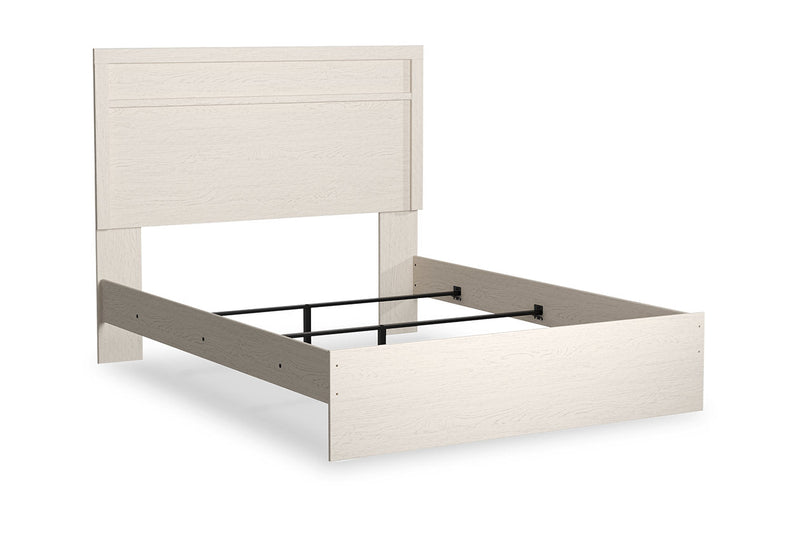 Stelsie White Queen Panel Bed - Lara FurnitureQueen Bed