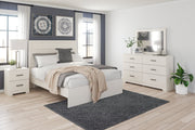 Stelsie White Queen Panel Bed - Lara FurnitureQueen Bed