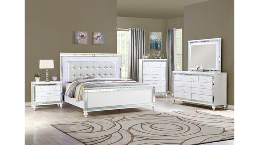 Sterling Full 5 Pc Bedroom Set in White - Sterling Full 5 Pc Bedroom Set in White