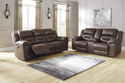 Stoneland Chocolate Power Reclining Living Room Set - Lara FurnitureLiving Room Set