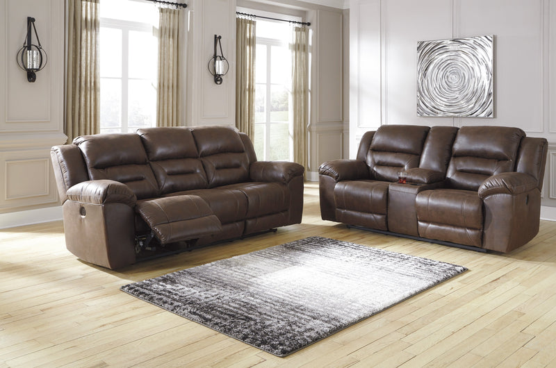 Stoneland Chocolate Power Reclining Living Room Set - Lara FurnitureLiving Room Set
