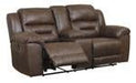 Stoneland Chocolate Power Reclining Loveseat with Console - Gate FurniturePower Reclining Loveseat