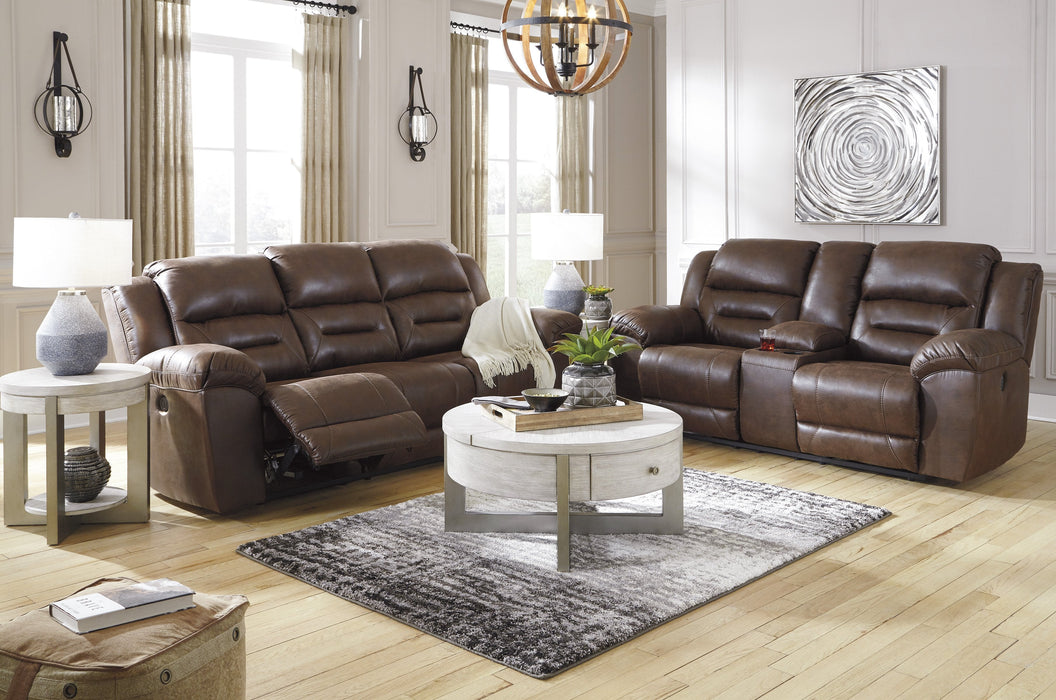 Stoneland Chocolate Reclining Living Room Set - Gate FurnitureLiving Room Set