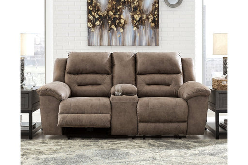 Stoneland Fossil Power Reclining Loveseat with Console - Gate FurniturePower Reclining Loveseat