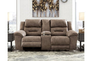 Stoneland Fossil Power Reclining Loveseat with Console - Lara FurniturePower Reclining Loveseat