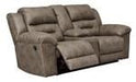 Stoneland Fossil Reclining Loveseat with Console - Gate FurnitureLoveseat