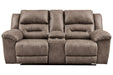 Stoneland Fossil Reclining Loveseat with Console - Gate FurnitureLoveseat