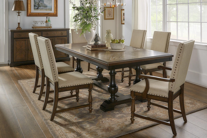 Stonington Brown Extendable Dining Set - Lara FurnitureDining Room Set