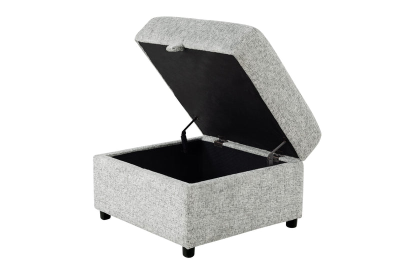 U9401 Nickel Sofa Bed Ottoman With Storage - U9401-NICKEL-OTT W/ STORAGE