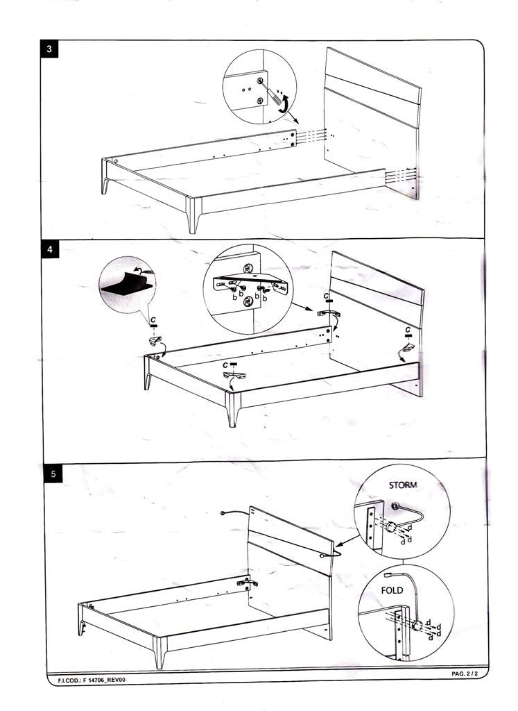 Storm Bed Queen - Lara FurnitureQueen Bed