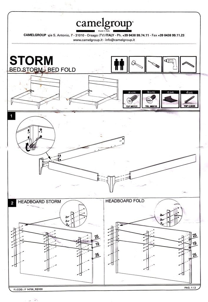 Storm Bed Queen - Lara FurnitureQueen Bed