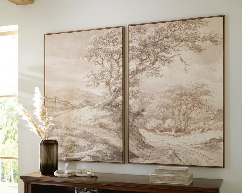 Stormish Beige/Brown Wall Art (Set of 2) - A8000534