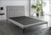 Stratton Queen Foundation & Headboard (Bell Basic Light Grey) 1 Piece - 28STTX700200003
