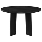 Strouse 47-inch Round Wood Dining Room Table Black - 193940BLK